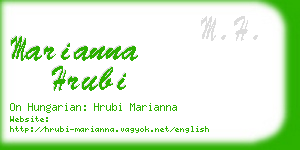 marianna hrubi business card